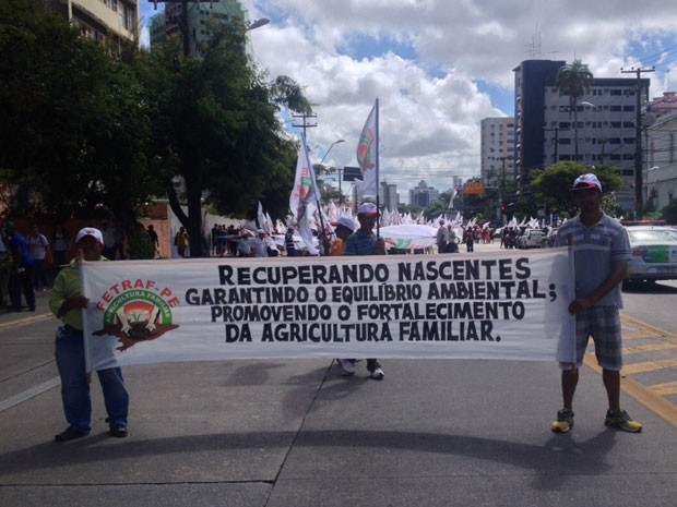 Marcha saiu da Praça Osvaldo Cruz e passou pela Av. Conde da Boa Vista (Foto: Kety Marinho/ TV Globo)