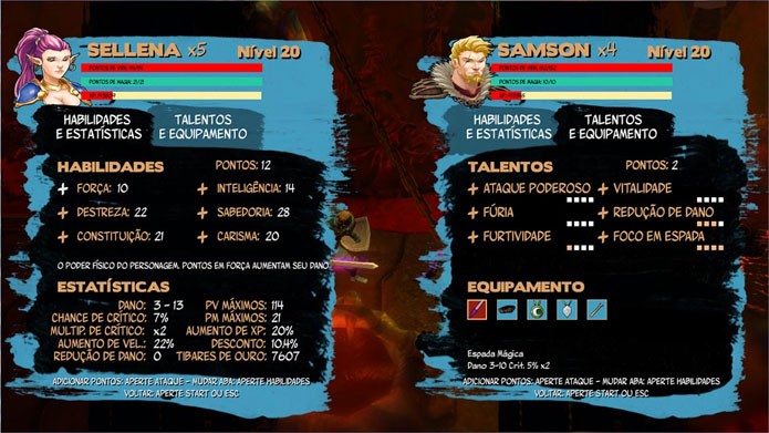 Há elementos de RPG no game de Tormenta (Foto: Divulgação)