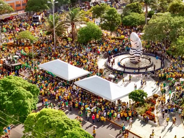 Em Natal, protesto pelo impeachment de Dilma acontece na Praça Cívica (Foto: Sesed/Divulgação) Em Natal, protesto pelo impeachment de Dilma acontece na Praça Cívica (Foto: Sesed/Divulgação)