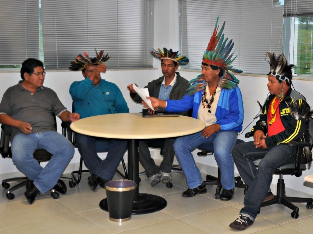 Índios ocupam DSEI em MS e pedem exoneração de coordenador  (Foto: Tatiane Queiroz/ G1 MS)