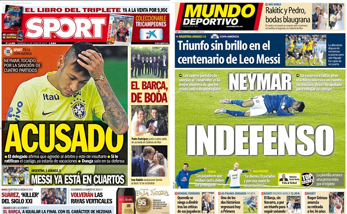 Neymar capas jornais