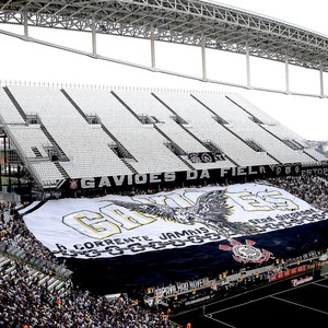 torcida Corinthians jogo Figueirense Arena Corinthians (Foto: Getty Images)