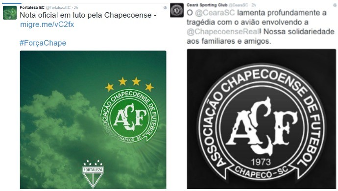 ceará, fortaleza, chapecoense (Foto: Reprodução/Twitter) ceará, fortaleza, chapecoense (Foto: Reprodução/Twitter)