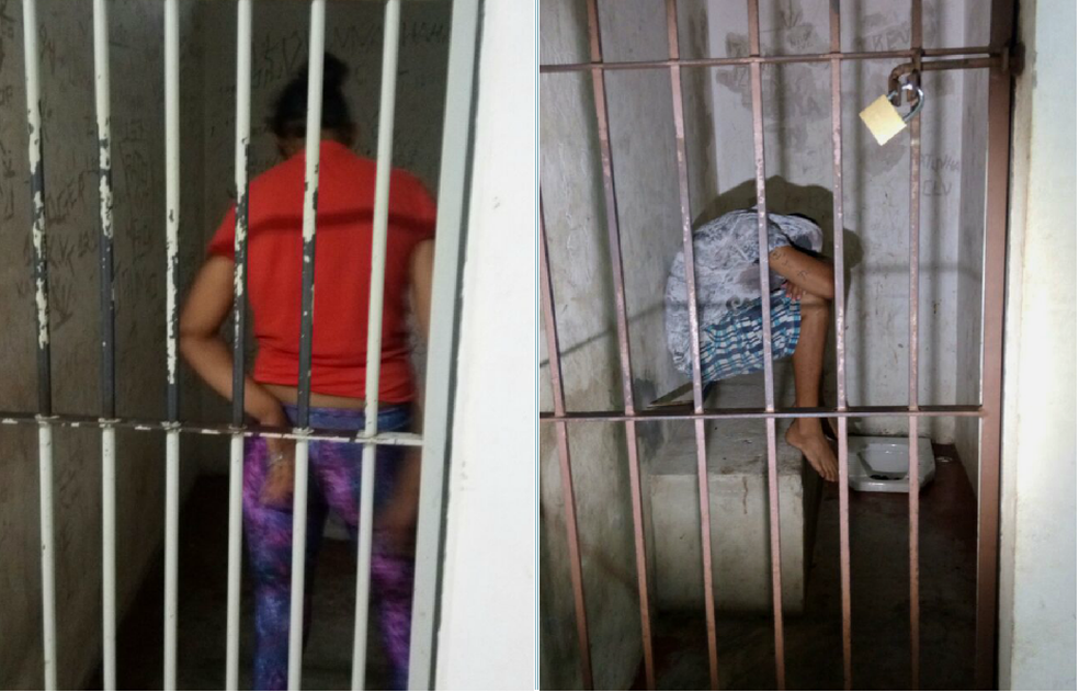 M&atilde;e e padrastro de menina foram presos em Santa Maria (Foto: Michele Dias/RBS TV)