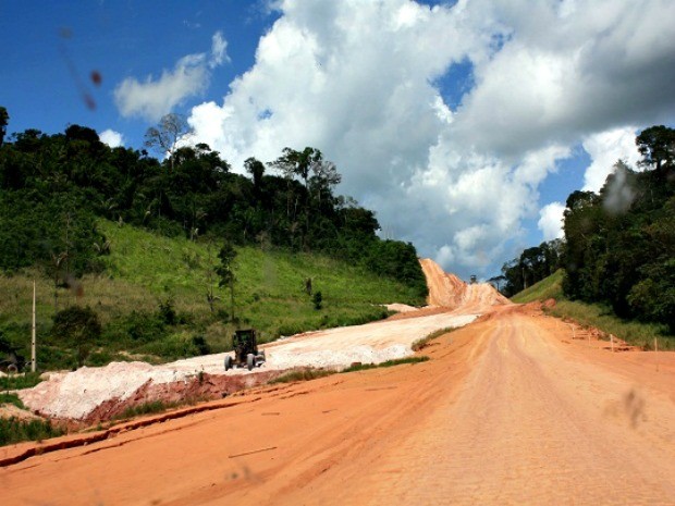 BR-163 entre Mato Grosso e Pará (Foto: Thielli Bairros)