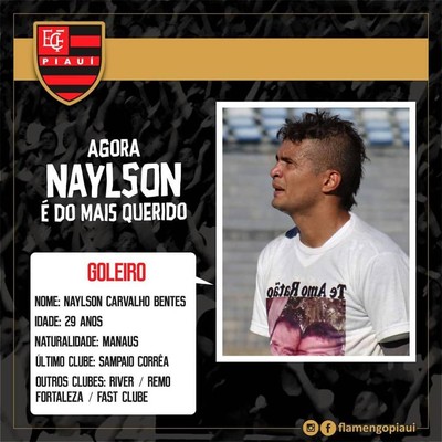 Naylson, contrato pelo Flamengo-PI (Foto: Divulgação) Naylson, contrato pelo Flamengo-PI (Foto: Divulgação)
