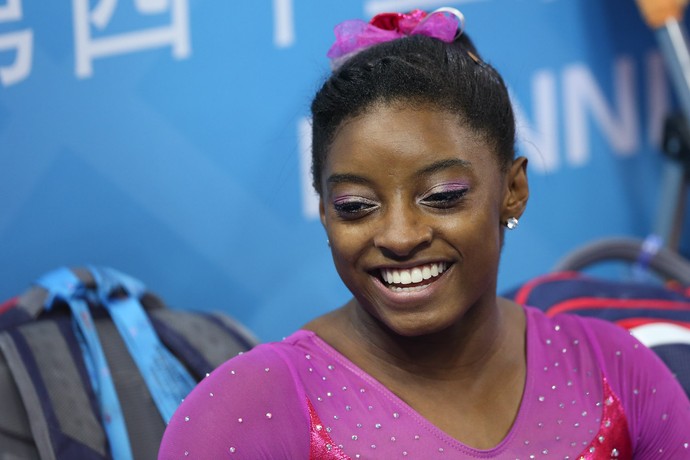 Simone Biles Mundial ginástica final invidual geral (Foto: Ricardo Bufolin/CBG) Simone Biles Mundial ginástica final invidual geral (Foto: Ricardo Bufolin/CBG)