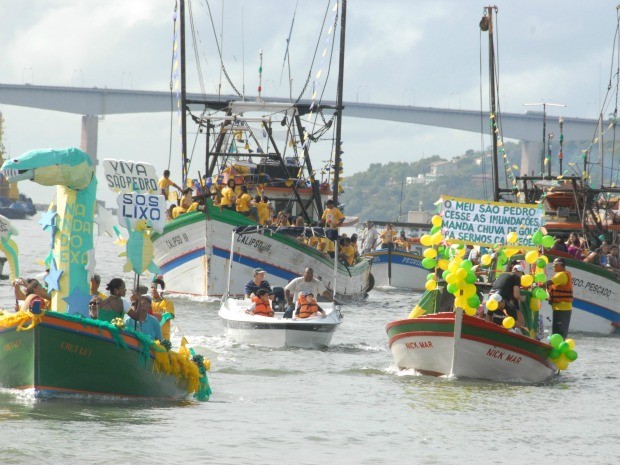 Procissão Marítima marca tradição de pescadores capixabas. (Foto: Divulgação/PMV)