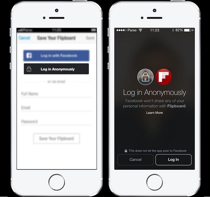 Facebook cria Login An nimo em apps