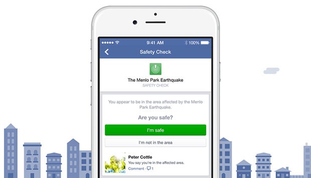 Serviço 'Safety Check' do Facebook permite aos usuários avisarem de forma rápida que estão bem após desastres naturais. (Foto: Divulgação/Facebook)
