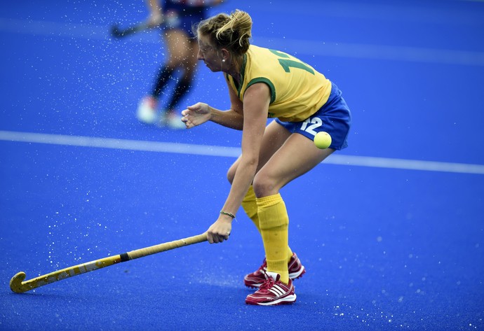 Brasil x Paraguai - hóquei sobre a grama feminino - evento-teste rio 2016 (Foto: André Durão)