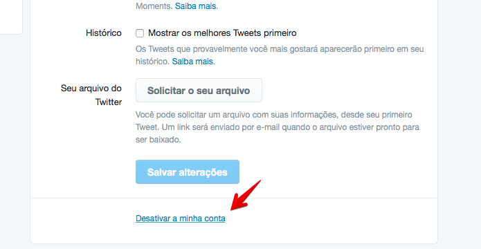 Clique sobre o link indicado, no fim da página (Foto: Reprodução/Helito Bijora)