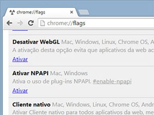 Configuração para reativar o NPAPI no Chrome 42, atualização do navegador do Google.. (Foto: Reprodução )