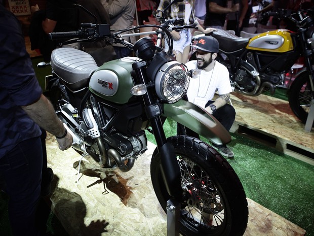 Ducati Scrambler no Salão Duas Rodas 2015 (Foto: Caio Kenji/G1)