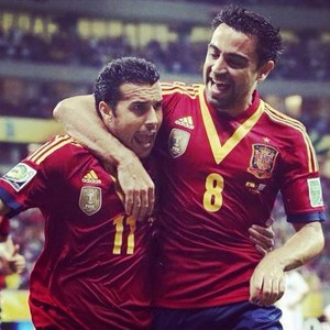 Pedro faz homenagem a Xavi (Foto: Instagram)