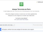 Facebook lança status para usuários avisarem que estão seguros na França