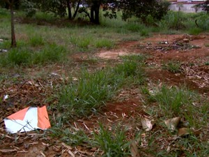 Terreno sujo onde deveria ser uma praça (Foto: Eder Ribeiro/EPTV)