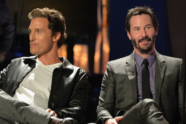 Matthew McConaughey e Keanu Reeves no Guys Choice 2014 (Foto: AFP / Agência)