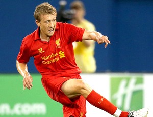 Lucas na partida do Liverpool  (Foto: Getty Images)