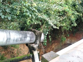 Ponto rompido na principal adutora de Sorocaba é detectado pelo Saae (Foto: Saae /Divulgação)