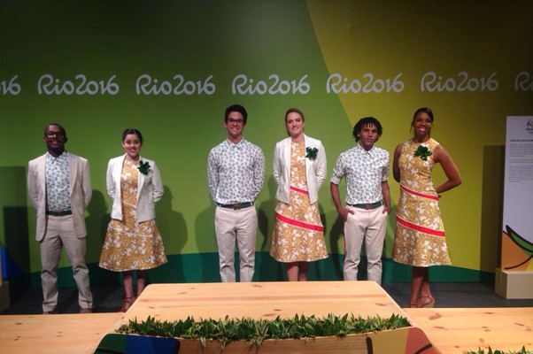 Os uniformes criados por Andréa Marques para a entrega das medalhas nos Jogos (Foto: Divulgação)