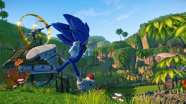 Sonic corre em cenário de 'Sonic Boom', seu novo jogo (Foto: Divulgação/Sega)