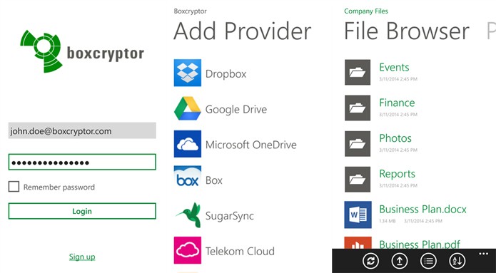 Boxcryptor é um cliente totalmente seguro para Dropbox e outros serviços de armazenamento na nuvem (Foto: Divulgação/Windows Phone Store)