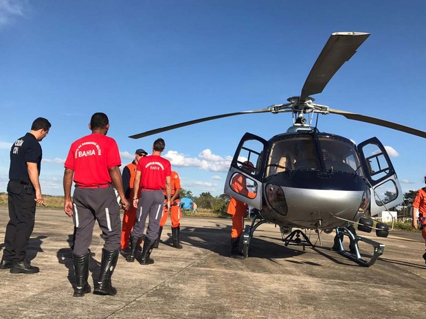 Aeronave da Operação &#39;Bahia sem Fogo&#39; que foi até a Chapada para resgatar corpo de turista francês (Foto: Divulgação/Corpo de Bombeiros Militar)