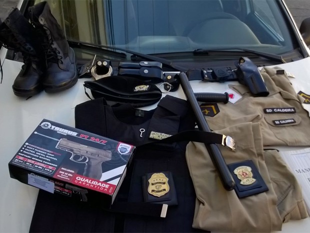 Homem que se passava por PM é preso em BH. (Foto: Polícia Militar / Divulgação)