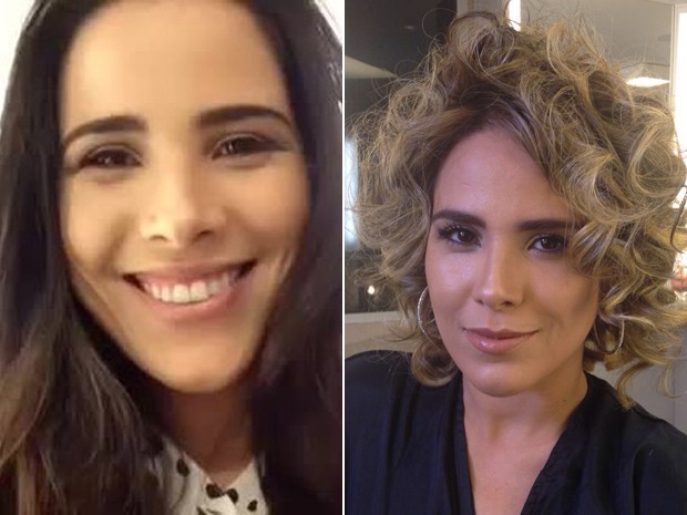 Antes e depois! Wanessa pinta o cabelo de loiro e adota corte mais curto (Foto: Vídeo Show / TV Globo)