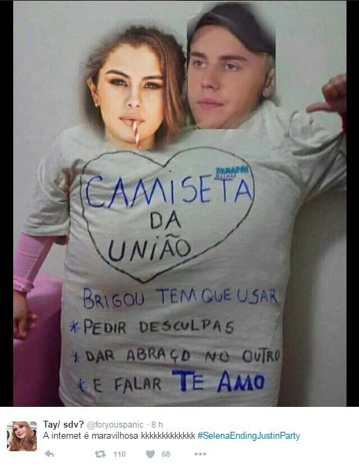 Treta entre Selena Gomez e Justin Bieber gera memes (Foto: Reprodução / Instagram)