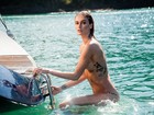 Vivi Orth posa nua em alto-mar para ensaio da 'Playboy'; veja foto