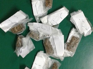 Droga estava dentro de uma sacola plástica (Foto: Polícia Civil/Divulgação)
