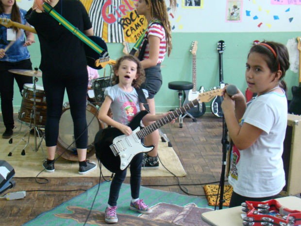 Girls Rock Camp Brasil, em Sorocaba (Foto: Fernando Cesarotti/G1)