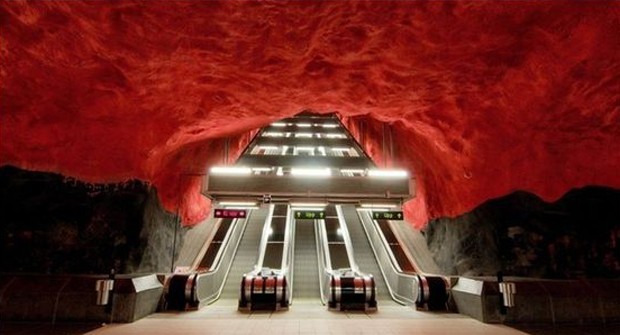 Metrô da Suécia tem a maior galeria de arte do mundo (Foto: Pinterest/Reprodução)