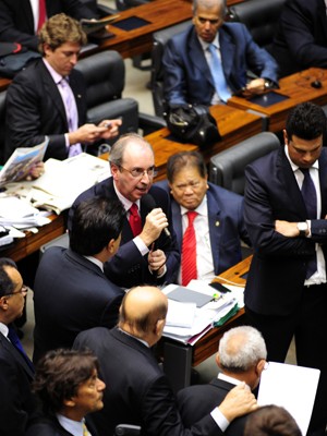 O líder do PMDB, Eduardo Cunha (RJ), derrotado durante votação da MP dos Portos na Câmara (Foto: Gustavo Lima/Ag. Câmara)