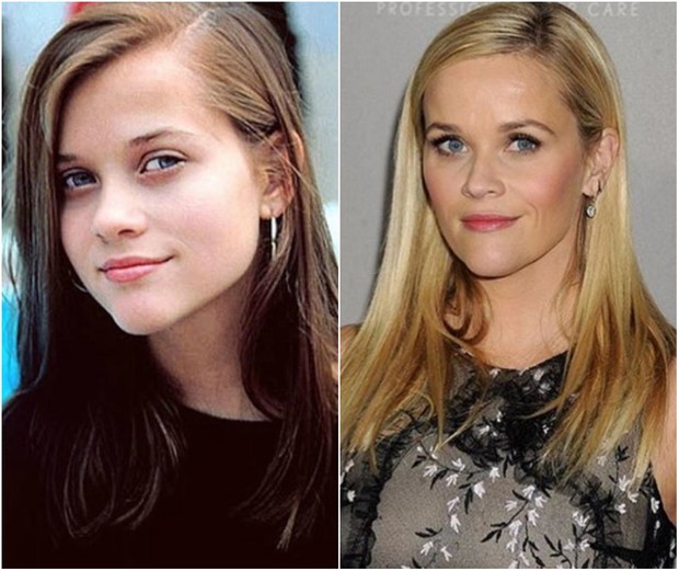 Reese Witherspoon com 15 anos e hoje com 39 anos (Foto: Reprodução)