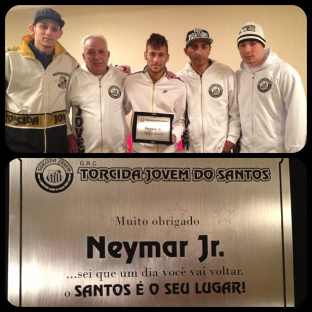 Neymar homenagem Torcida Jovem Santos (Foto: Reprodução / Instagram)