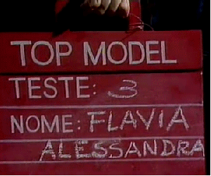 Flávia Alessandra em um dos seus primeiros testes na Globo (Foto: TV Globo)