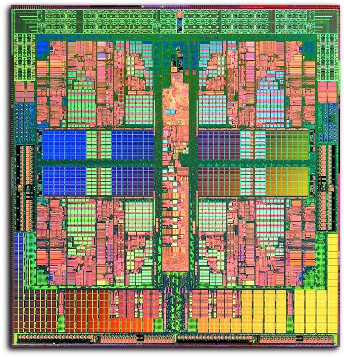 Processador quad-core visto por dentro (Foto: Reprodução/Wikipédia) (Foto: Processador quad-core visto por dentro (Foto: Reprodução/Wikipédia) ) Processador quad-core visto por dentro (Foto: Reprodução/Wikipédia) (Foto: Processador quad-core visto por dentro (Foto: Reprodução/Wikipédia) )