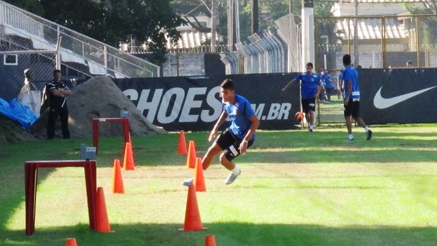 Santos - treino físico - CT Rei Pelé (Foto: Lincoln Chaves)