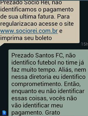 Protesto torcedor Santos Sócio Rei (Foto: Reprodução)