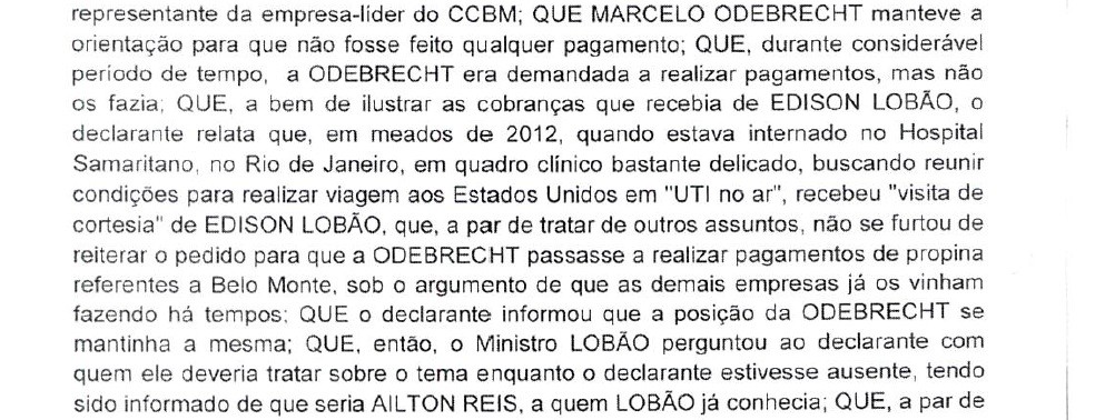 Trecho de depoimento do ex-diretor da Odebrecht Henrique Valladares à PF (Foto: Reprodução)