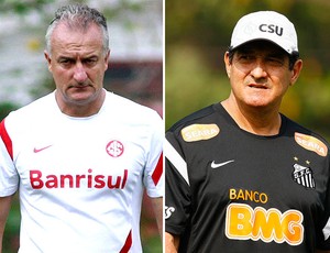 montagem Dorival Junior x Muricy Ramalho Internacional Santos (Foto: Editoria de Arte / Globoesporte.com)