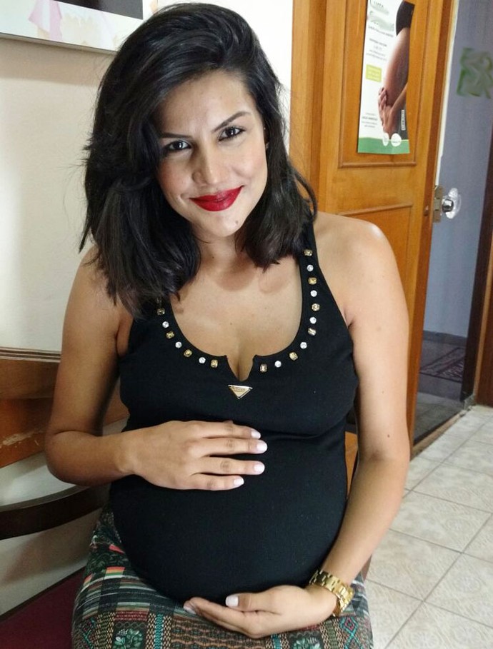 Mariana Felício prestes a dar à luz (Foto: Arquivo Pessoal)