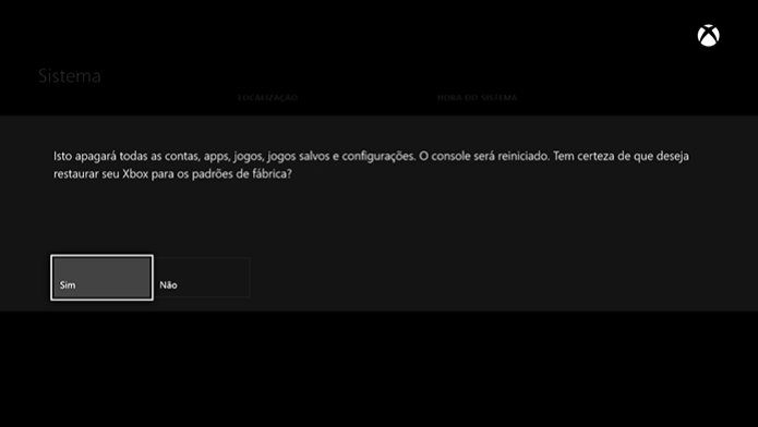 Xbox One: como resetar as configurações de fábrica e limpar o HD do console (Foto: Reprodução / Murilo Molina) Xbox One: como resetar as configurações de fábrica e limpar o HD do console (Foto: Reprodução / Murilo Molina)