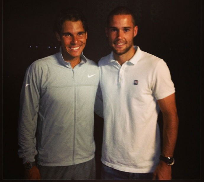 Mario Suárez tieta Rafael Nadal em Madri (Foto: Reprodução/Instagram)