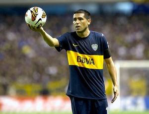 Riquelme na partida do Boca Juniors contra o Nacional (Foto: AP)