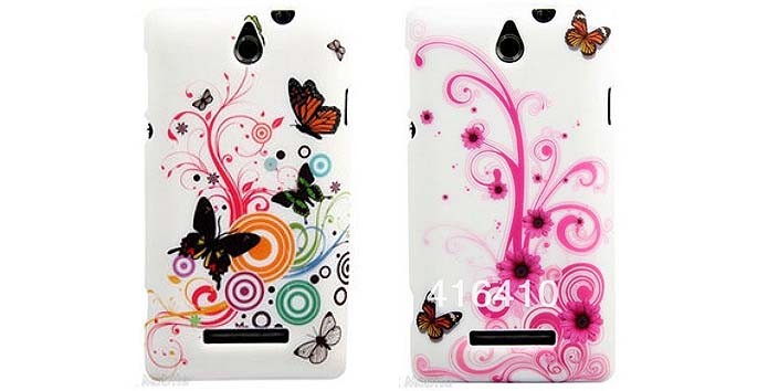 Capa protetora com estampa de borboletas para smartphone Xperia E (Foto: Reprodução/AliExpress)
