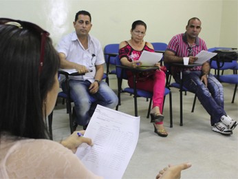 Três médicos estrangeiros participaram de uma oficina em João Pessoa (Foto: Ricardo Puppe/G1)